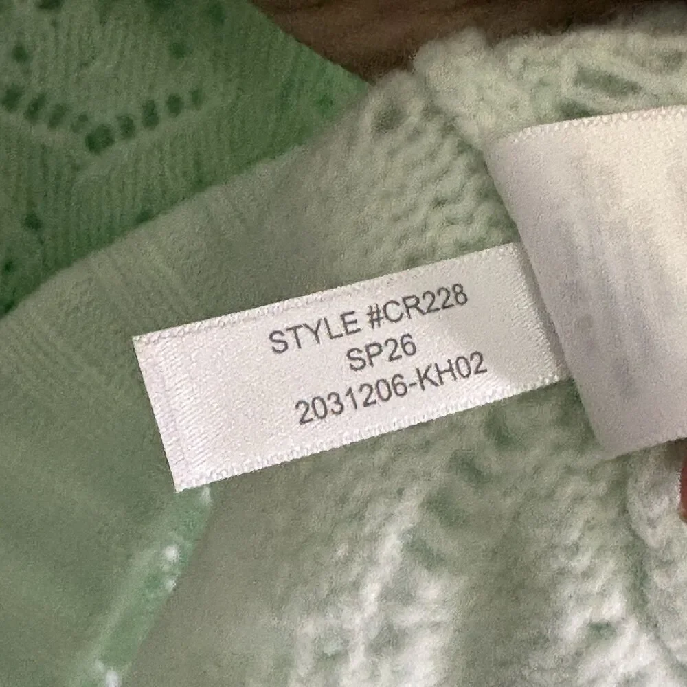 NEW J. Crew Women Supersoft Pointelle Wool Wide Sleeve Sweater Jade Green M NWT